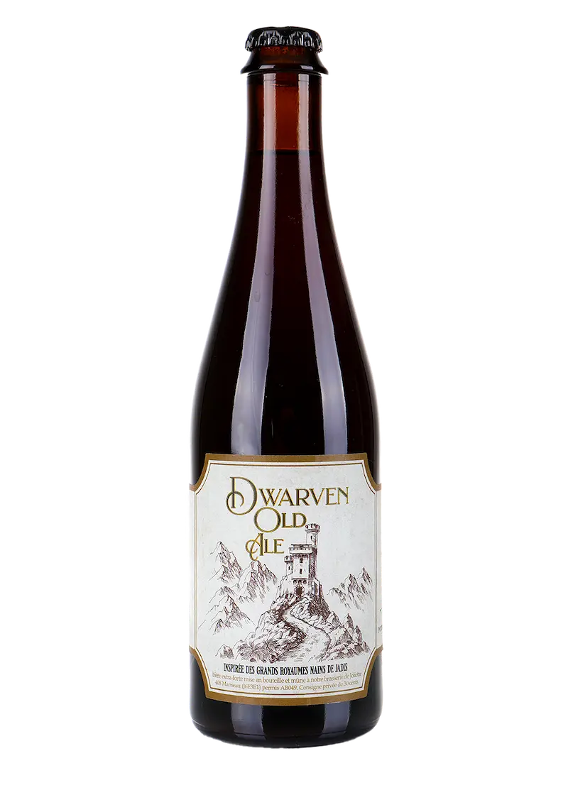 Cette bière costaude est inspirée des bières des Grands Royaumes Nains de jadis. Laissez aller votre côté geek là!